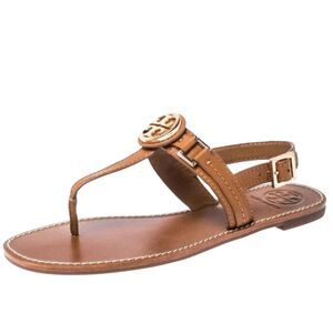 TORY BURCH Everly Leather T Strap Sandal Size 8.5M